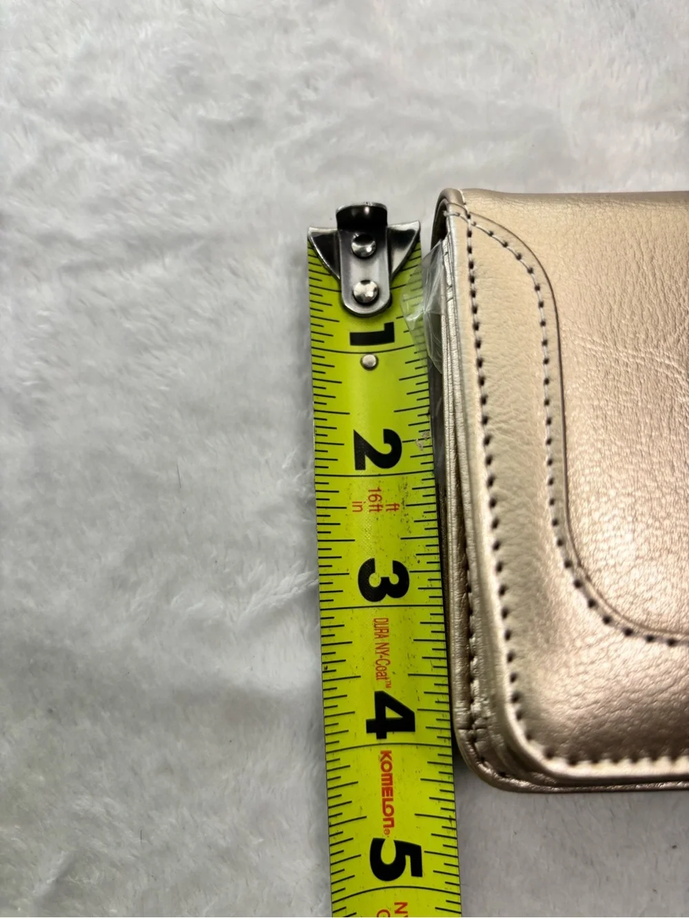 NWOT Metallic Gold Women's Wristlet Wallet with Decorative Snap